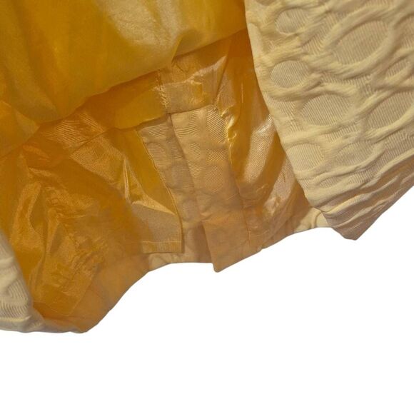 Dressbarn Women's Yellow Polyester / Spandex Lined Jacquard Dress - Picture 9 of 15